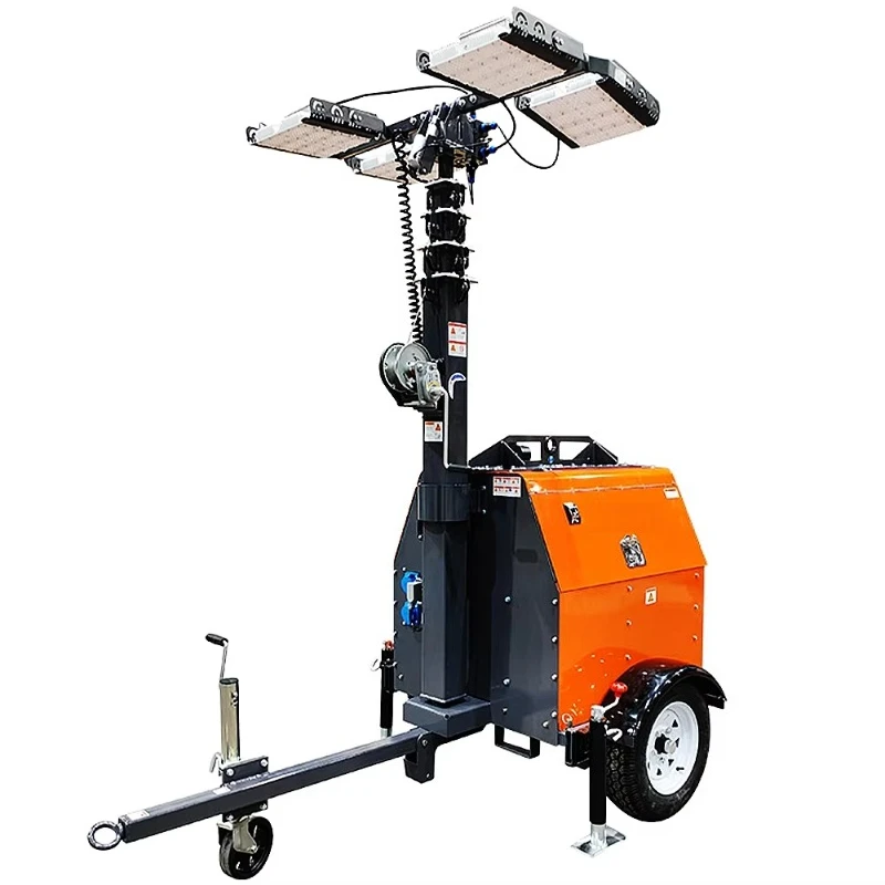 Mobile Lighthouse Light Tower with 7 Meter Steel Light Pole LED 1 Year Warranty-Portable