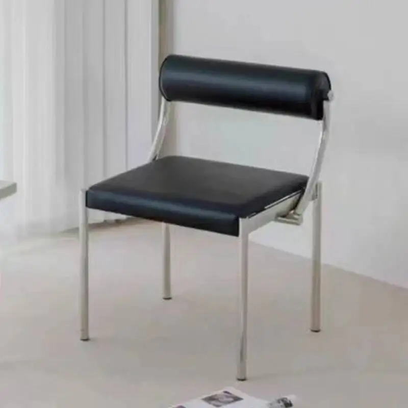 Sessel, luxuriös, minimalistisch, modern, mit Rückenlehne, Esszimmerstuhl, Stühle für das Wohnzimmer, Metallstuhl, Einzelpersonenmöbel