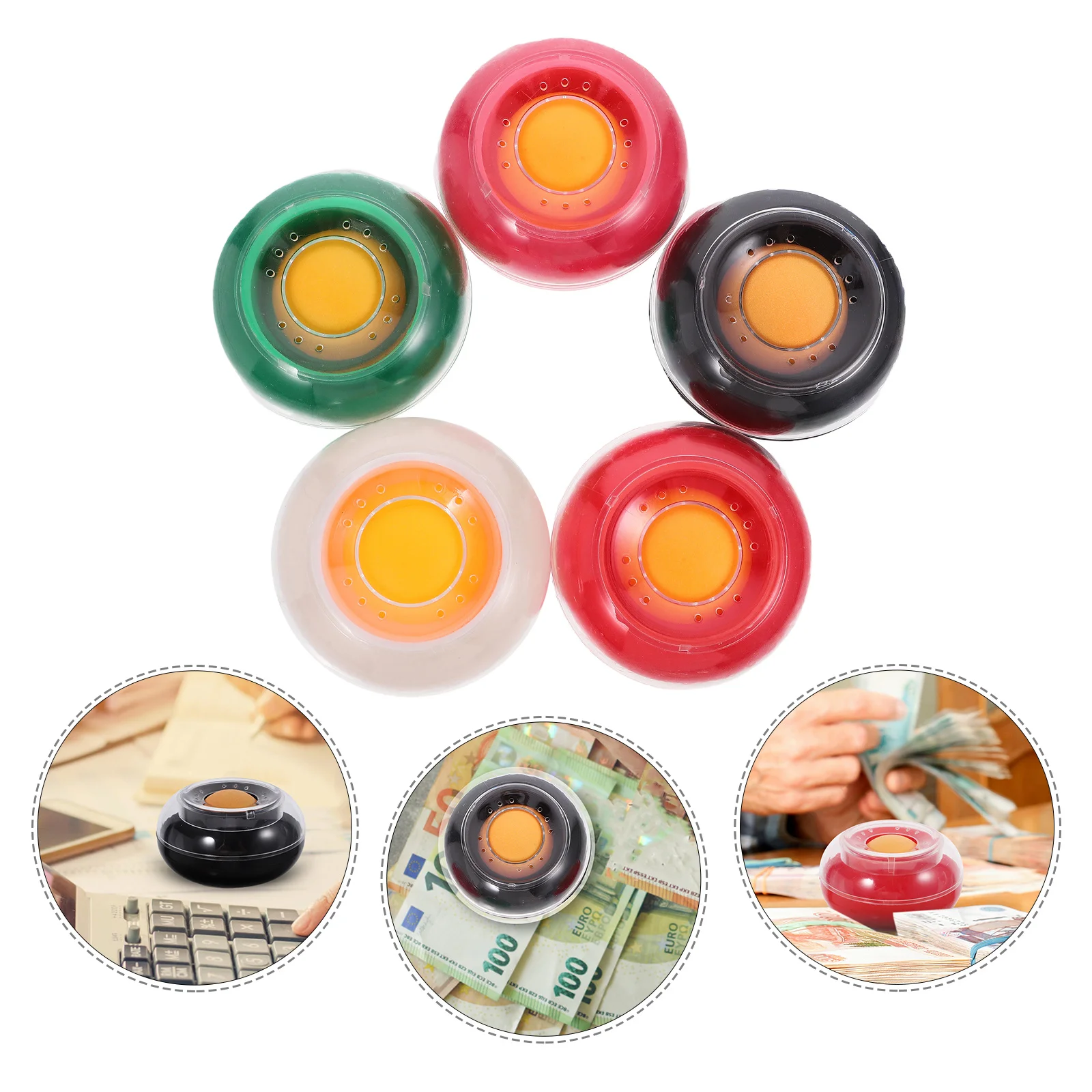 

5Pcs Finger Paper Moistener Fingertip Grip Tool for Fast Accurate Bill Counting Document Sorting Cash Handling