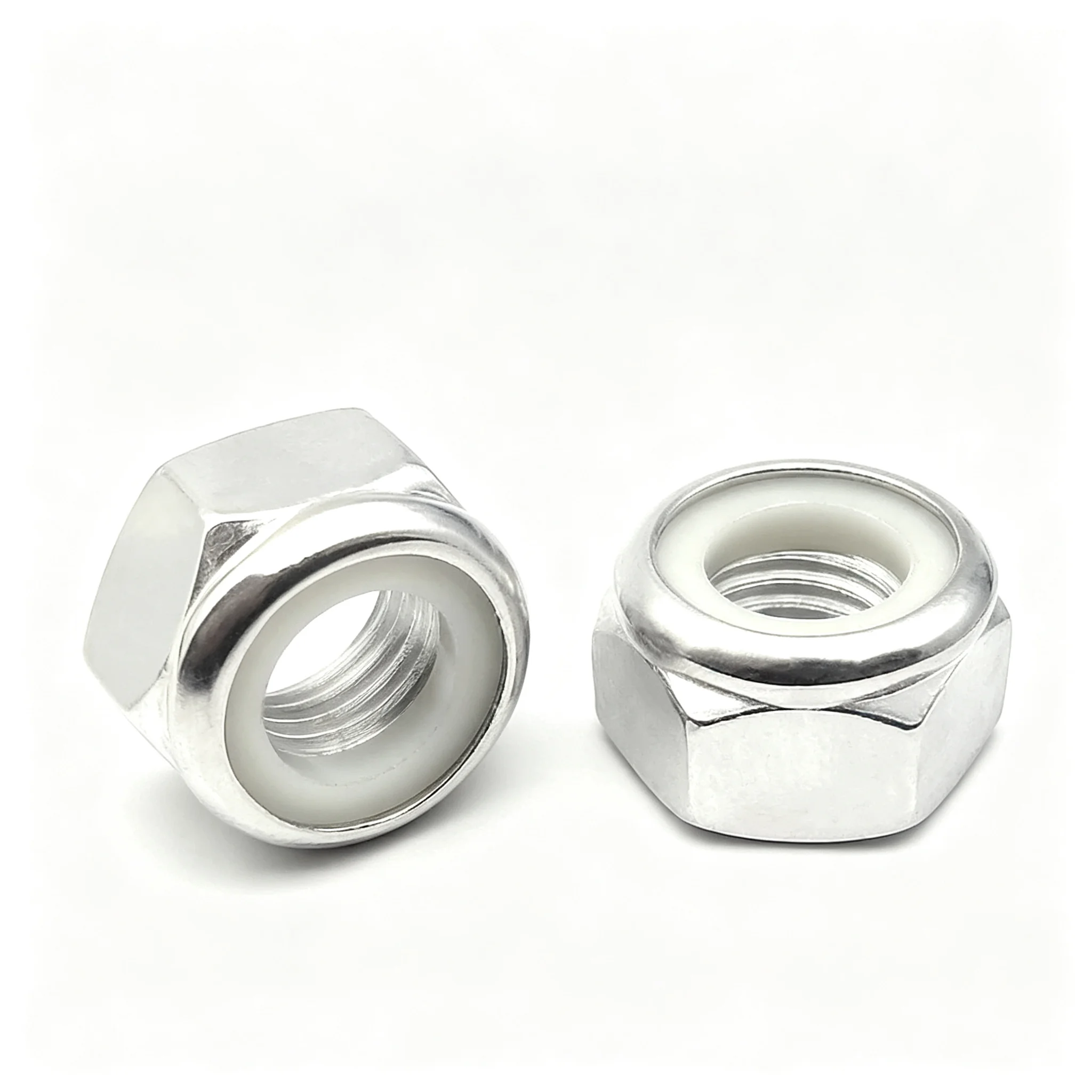 4mm Lock Nut M2 Thread 10Pcs Anti-Loose Nuts for Tamiya Mini 4WD RC Car, Aluminum Silver/Black Upgrade Parts