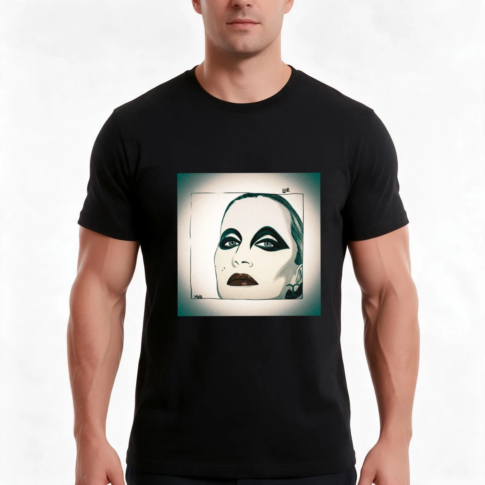Mina Mazzini T-Shirt Summer Casual Cotton Tee Oversized Streetwear Tops Vintage Graphic Print Loose Fit Short Sleeve