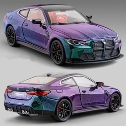 1:24 M4 G82 Coupe Alloy Sports Car Model Diecast Metal Toy Racing Car Vehicles Model Simulation Sound Light Collection kids Gift