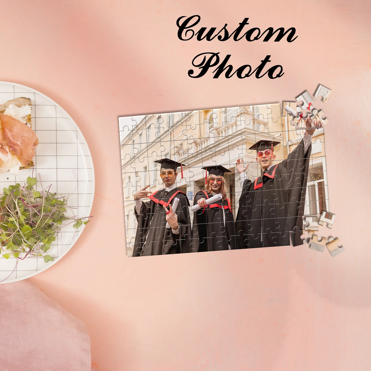 

Creative commencement Custom Picture Mosaic Personalised Decompression Puzzles Custom Puzzles in Photos