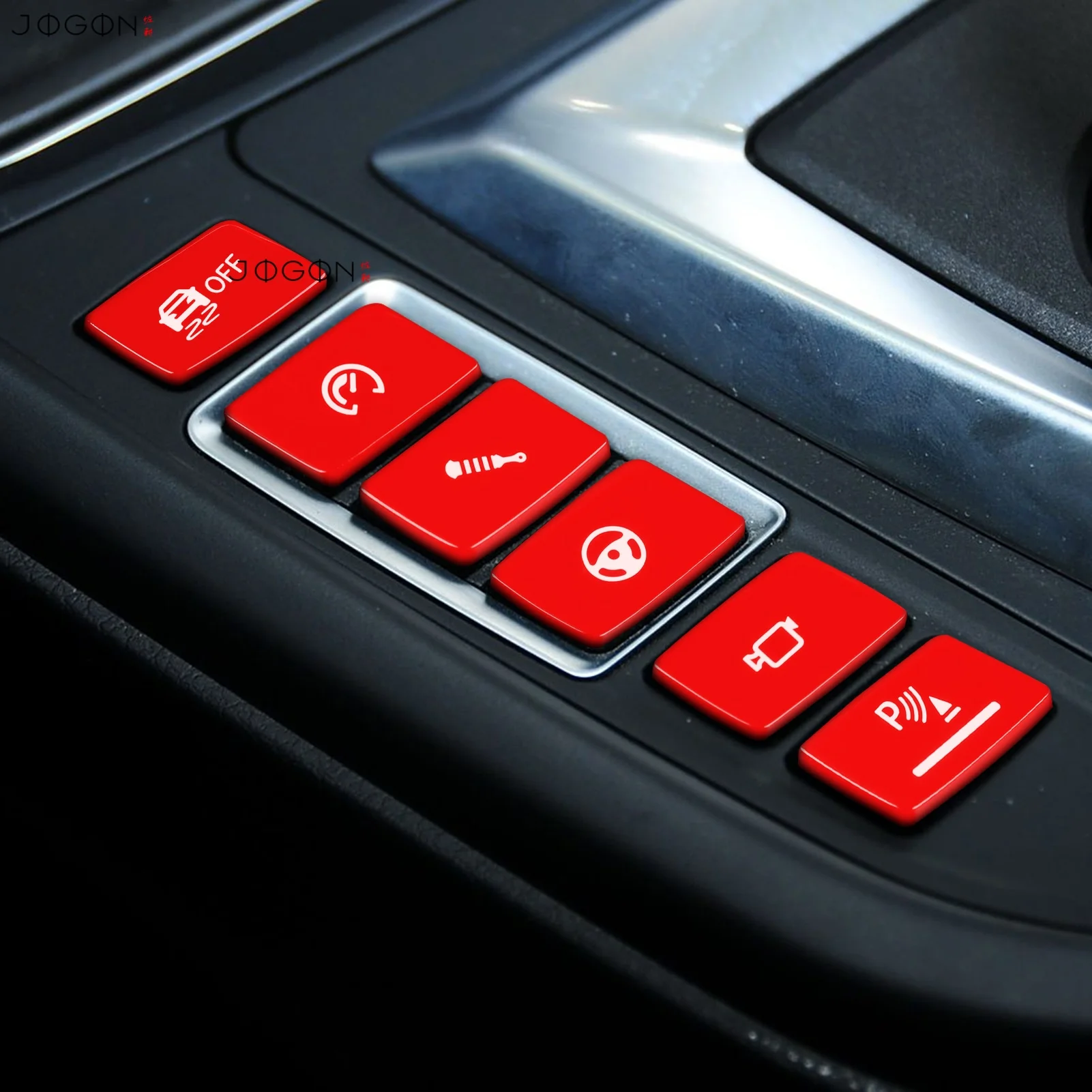 

6PCS Replacement Auto Center Gear Transmission Button Cover Antislip Protection Trim For BMW M3 M4 F80 F82 Interior Decorative