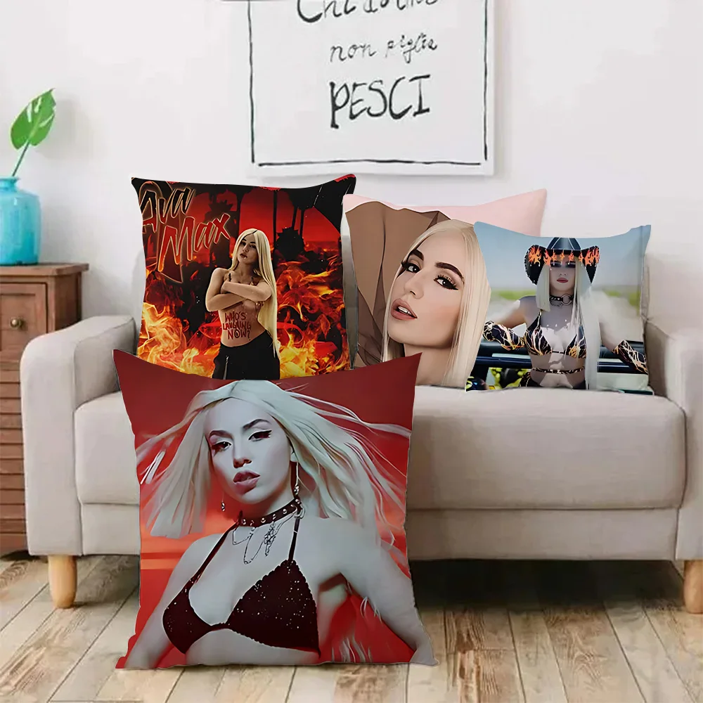 Singer Ava Max Pillow Covers Cartoon Sofa Decorative Home Double-sided Printing Short Plush Cute Cushion Cover