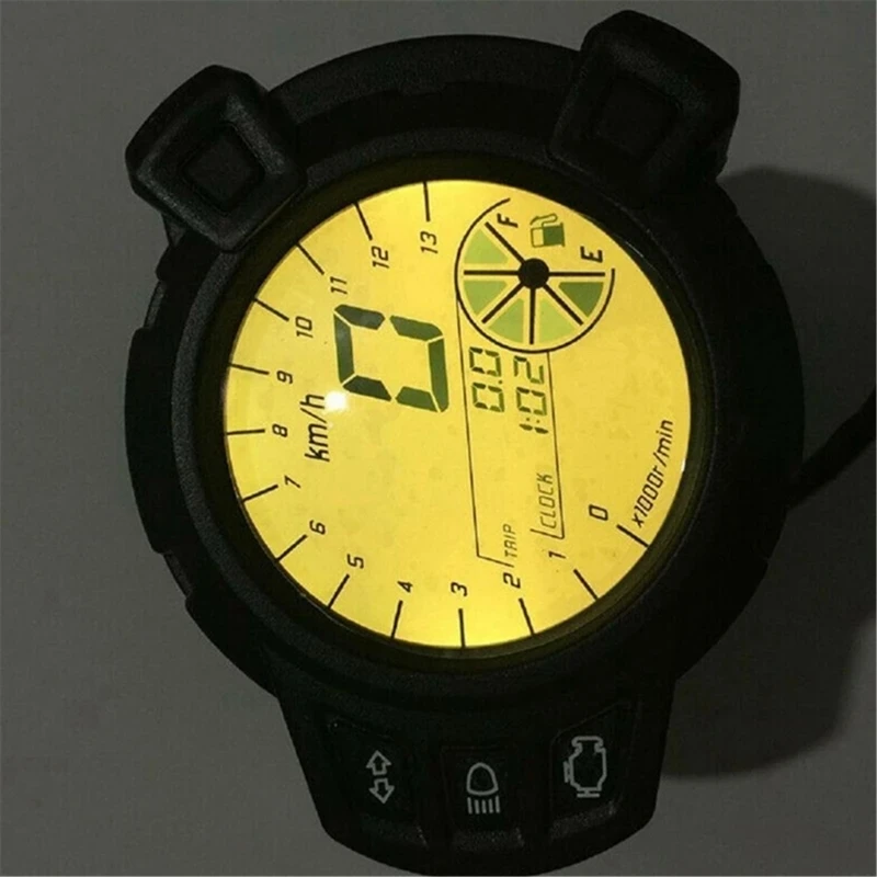 Stylish 12V Motorbike Odometer Oil Level Gauge 7 Color with Adjustable Brightness Waterproof Designs Suitable for BWS125