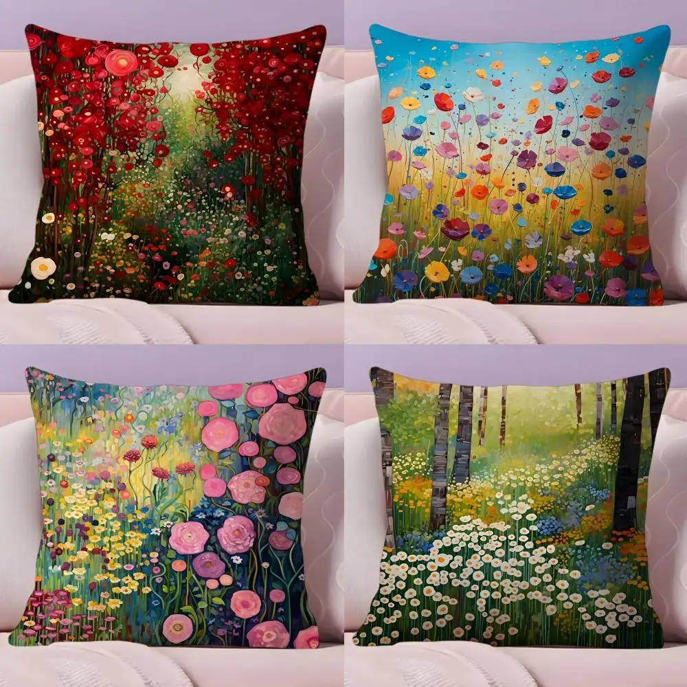 

Наволочка для подушки «Цветы летней ночи» из короткого плюша с двусторонней печатью, для дома, машинная стирка, для теплой зимы