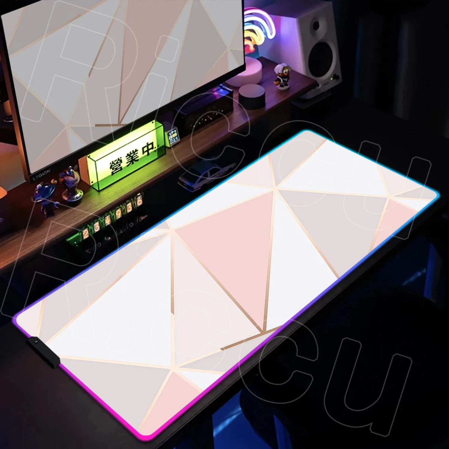 RGB XXL Computer Mouse Pad Gaming PC Accessories Large Mause Pad prism Sense of Science Rug LED Desk mat Keyboard Pad table mat