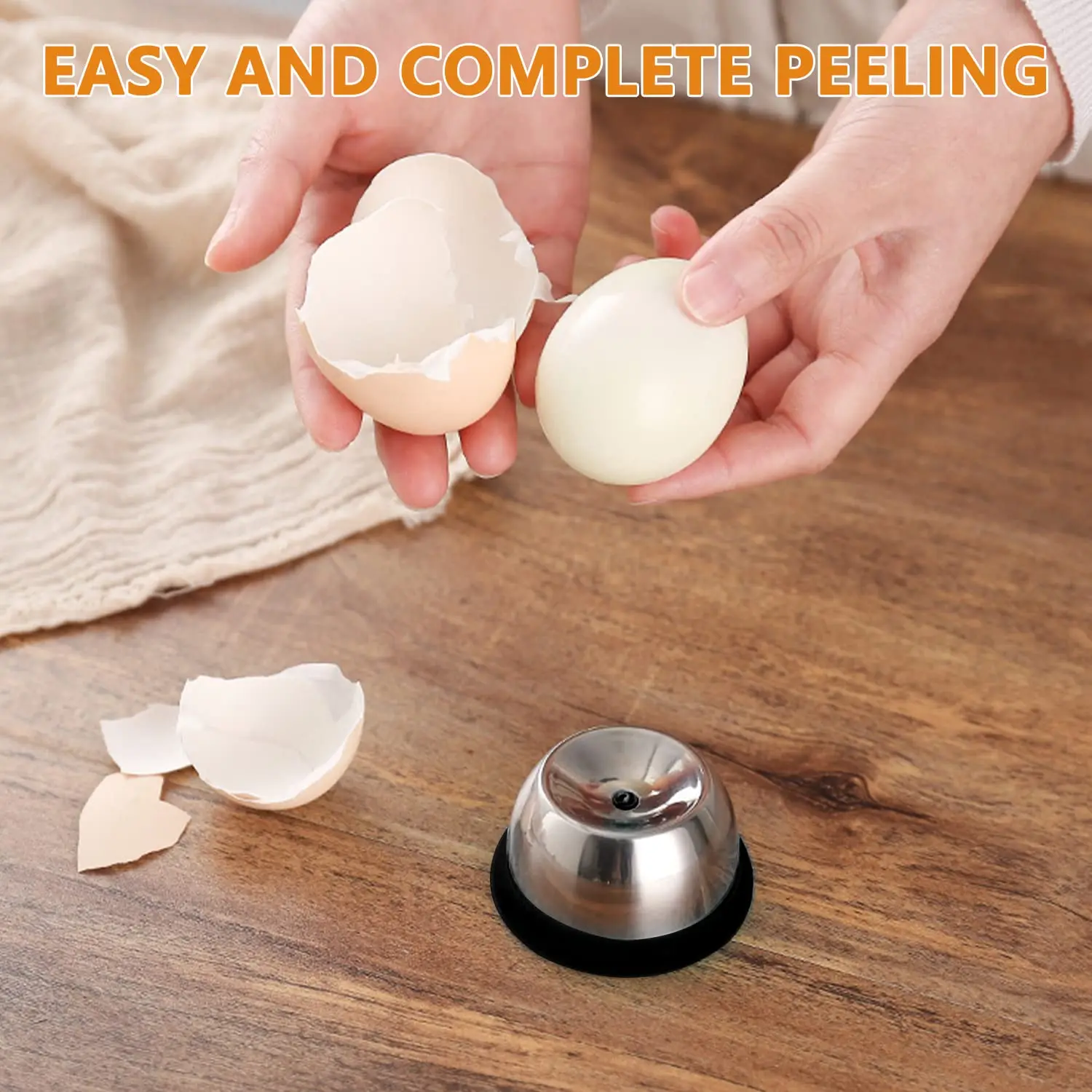 Stainless Steel Egg Poker for Boiling Eggs, Great Eggshell Peeler Tool, Egg Hole Puncher Pricker with Retractable Pin
