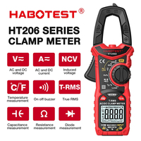 HABOTEST HT206 Clamp Meter Multimeter Digital 600A Current Pliers Ammeter Voltmeter Hz Capacitance Ohm NCV Electrical Tester