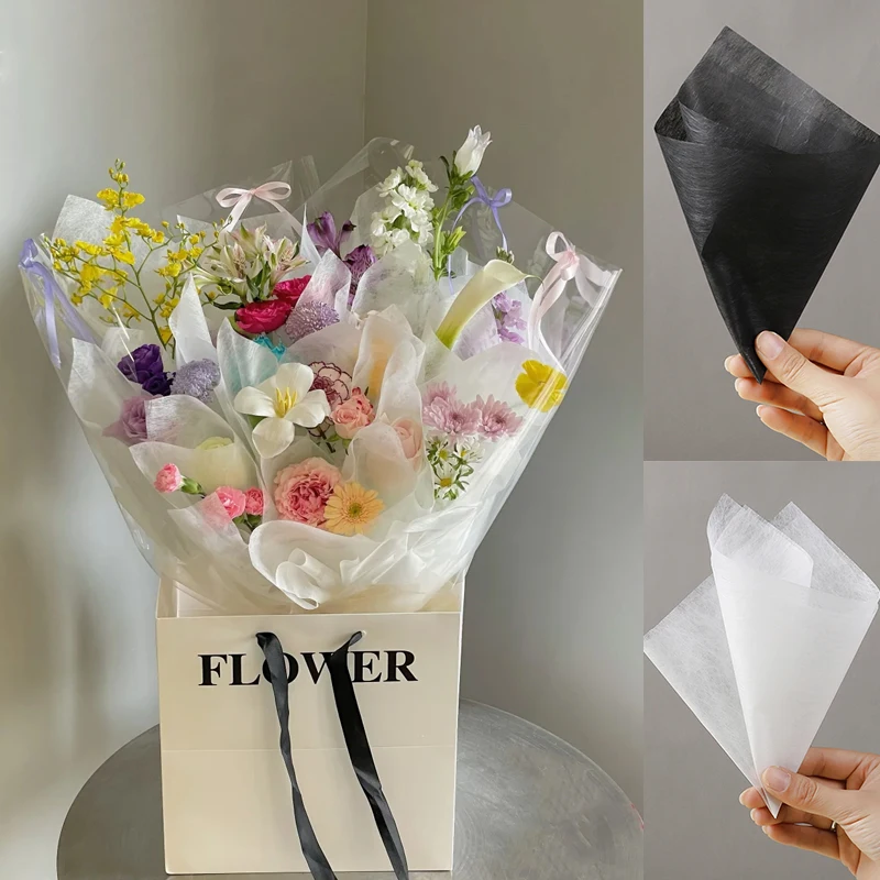40Pcs Korean Flower Wrapping Paper Floral Bouquet Packaging Material for Wedding Birthday Party Valentines Day Gift Decoration view 3