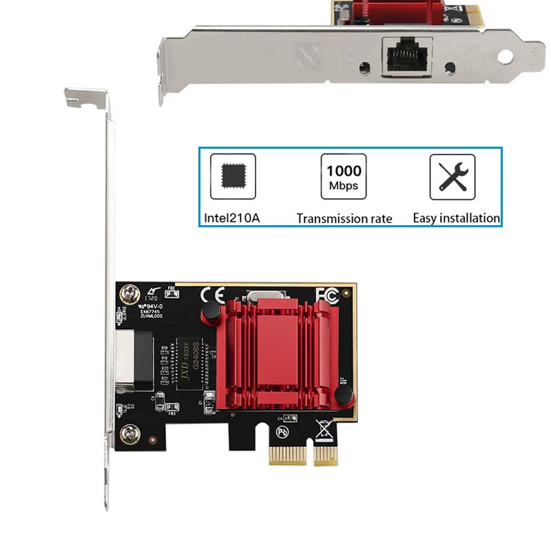 Gigabit PCIE Network Card Ethernet RJ-45 LAN Adapter for Desktop PCIE to Ethernet Game PCIE Lan Card 10/100/ computer accessorie