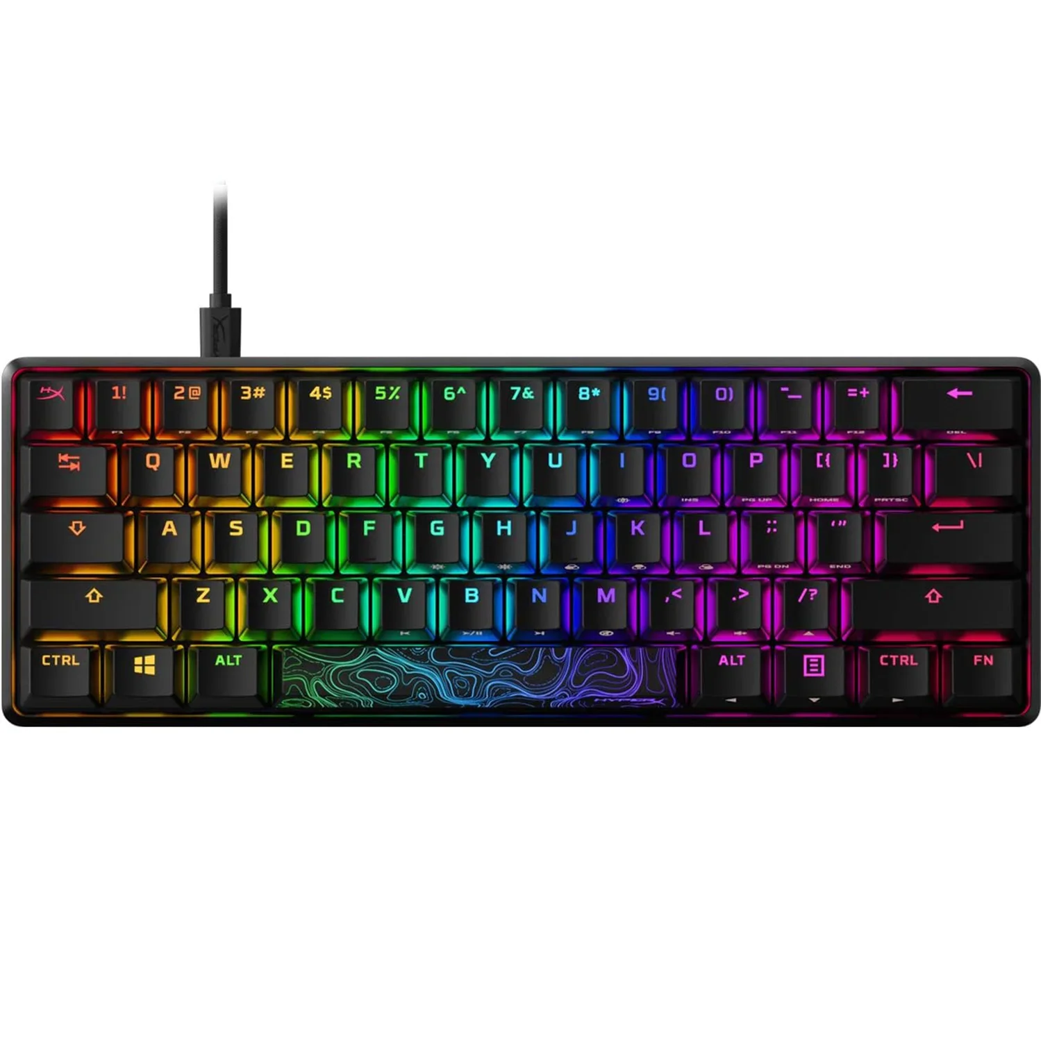 

HyperX Alloy Origins 60 Aqua 60% RGB gaming keyboard 60 percent one hand gaming keyboard mechanical