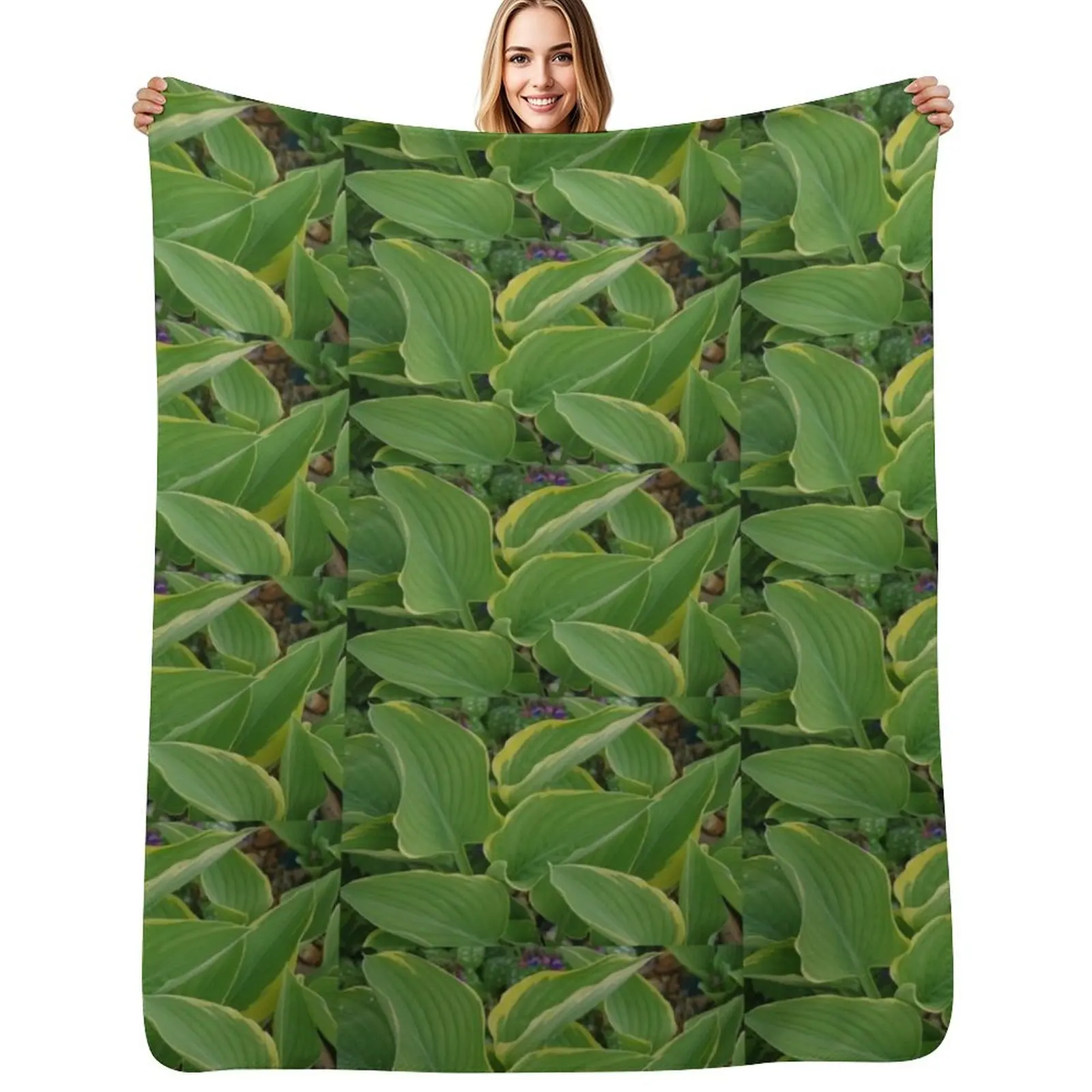 Manta Decorativa Hosta, Manta Suave y Peluda para Dormitorio o Sala de Estar
