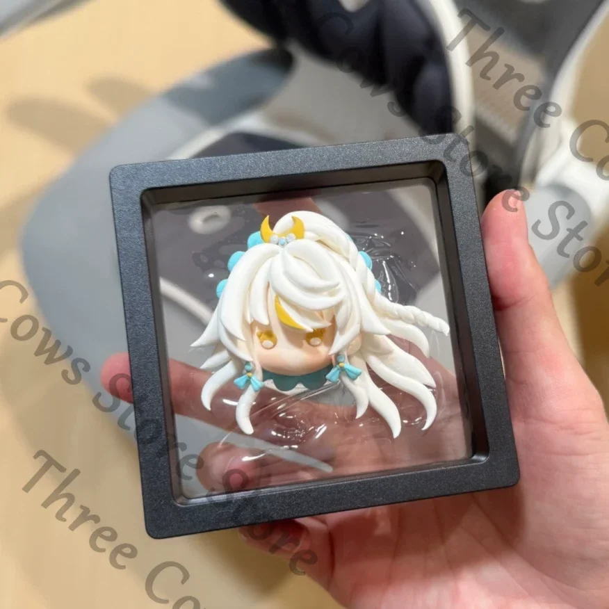 Anime Genshin Impact Zibai Cosplay Handmade Fridge Magnets Models Kit Cartoon Refrigerator Magnet Figures Model Garage Kits Gift