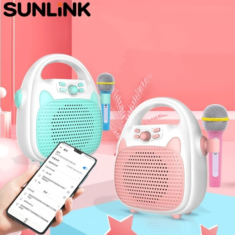 

Детская караоке-машина с микрофоном, цветными светильниками, Bluetooth-колонкой, музыкальная игрушка, подарок на день рождения для девочек и мальчиков (1 шт.)