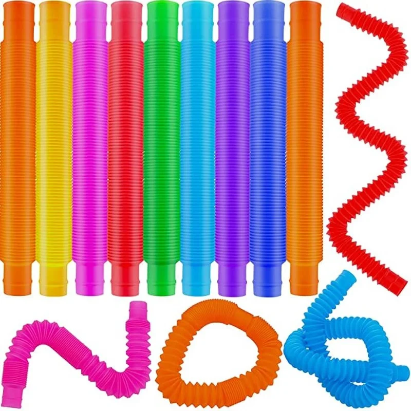 Mini Pop Tubes Brinquedo Sensorial para Crianças e Adultos, Brinquedos para Aliviar o Estresse, Autismo, Anti Stress, Foles Plásticos, Brinquedo