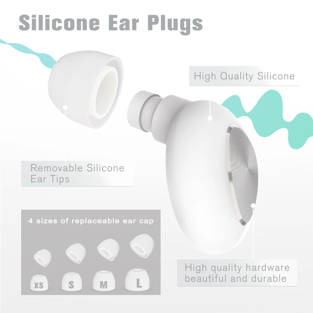 Noise Cancelling Earplugs Waterproof Swim Earplug Concert Ergonomically Designed Ear Protector Set Sleep Aid Safety Protection