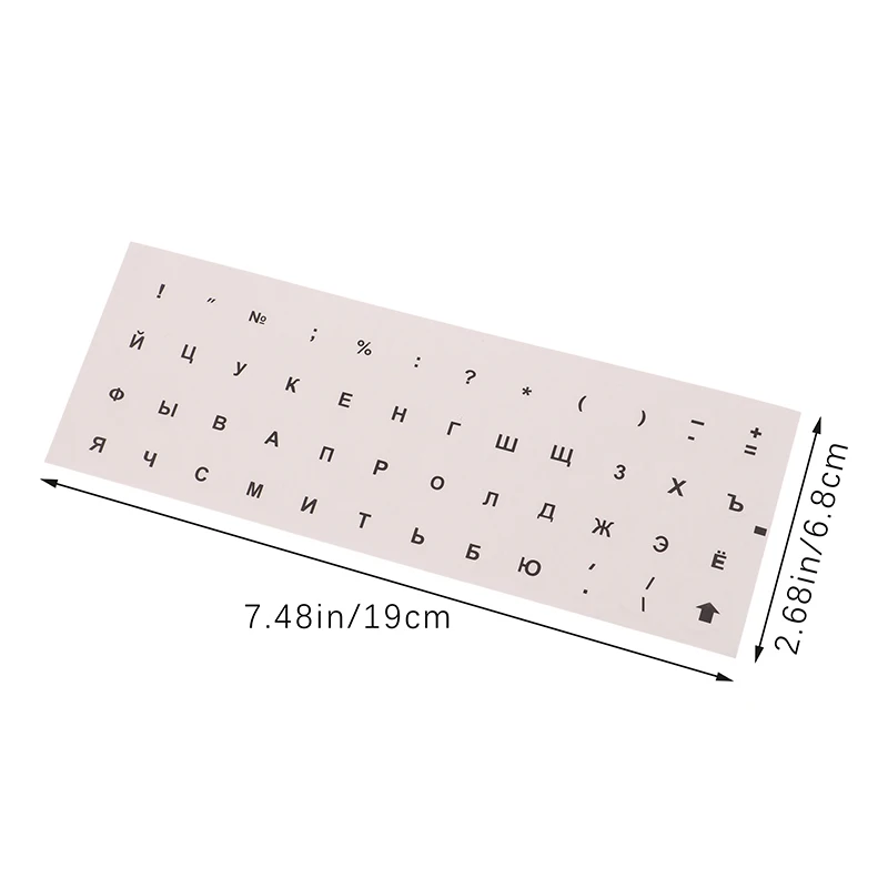 Round Keyboard Sticker Transparent Keyboard Cover English/Korea/Russian/Arabic Sticker For Dust Protection Laptop Accessories