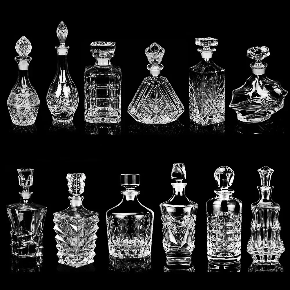 Crystal Glass Creative Home with Lid Red Wine Foreign Wine Whiskey Wine Bottle  Bar Accessories Home Bars