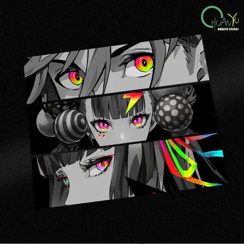 Anime Cartoon Stickers Look At JDM Girl Electric Car Motorcycle Computer Case Waterproof 3D Pain Stickers