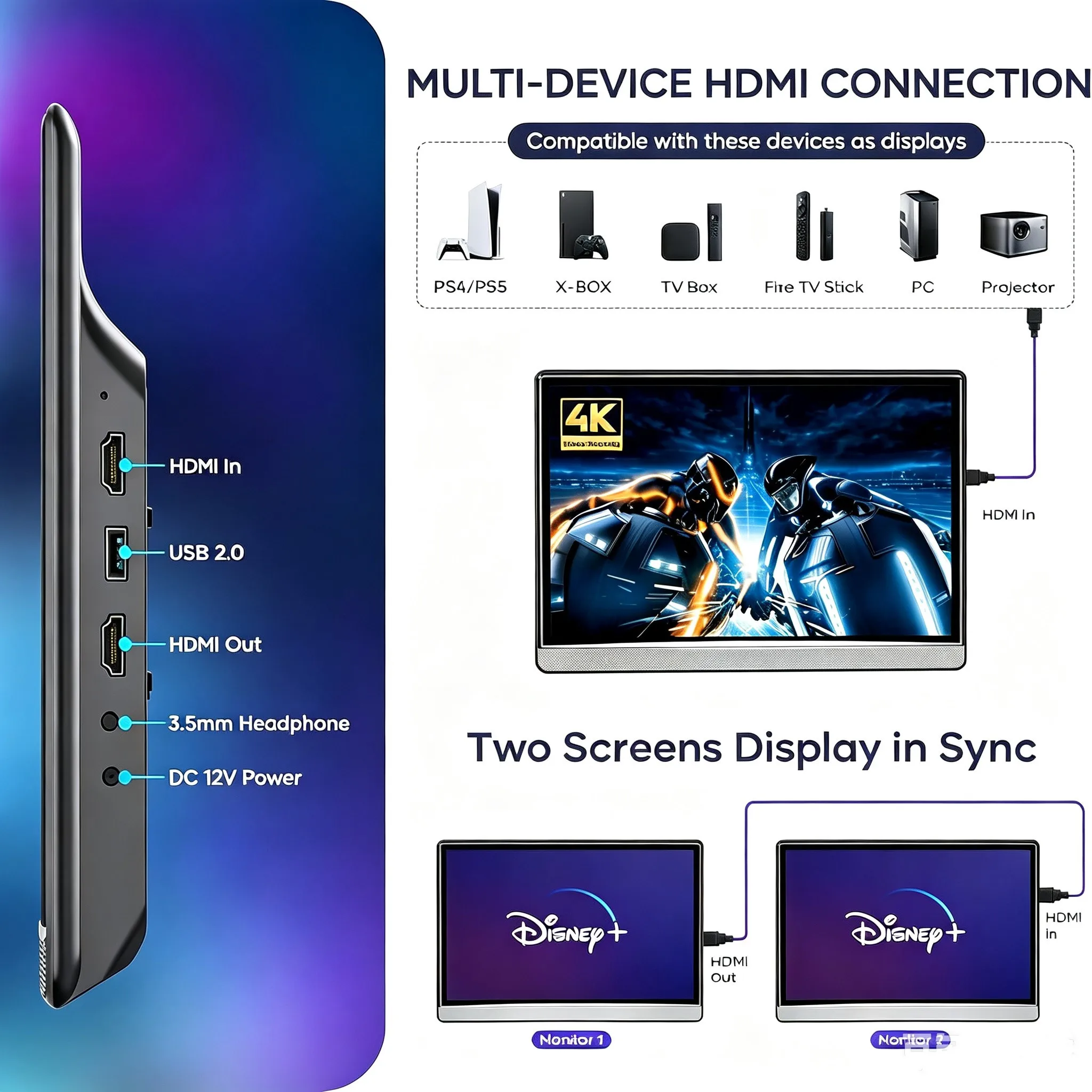 17.3"Car TV Headrest Monitor 4K Android15 8+128G Tablet Rear Seat Entertainment System Mirror Link 5G WiFi/HDMI/USB/Video Player view 5