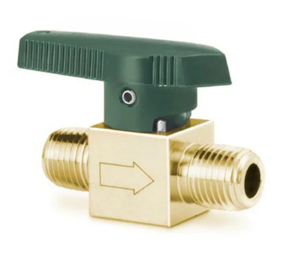 B-4P4T2 Brass Quarter Turn Instrument Plug Valve 1/4in MNPT External Thread 1.0Cv