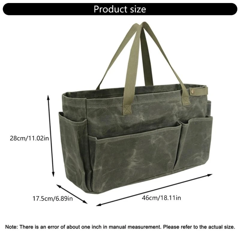 Waxed Canvas Camping Pot Holder Bag with Multiple Compartments and Easy to Carry