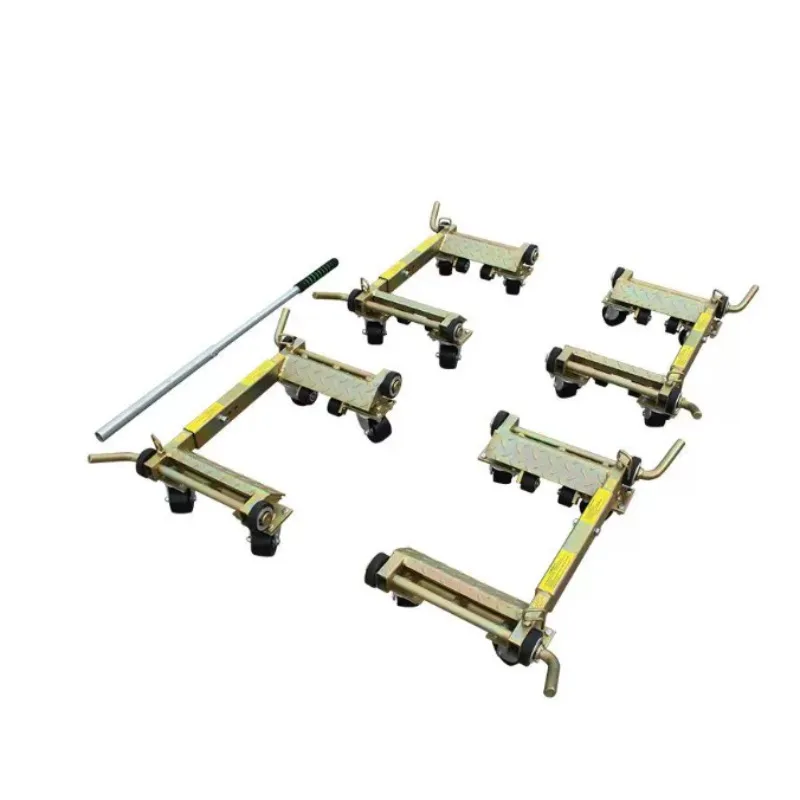 Universal Manual Car Wheel Dolly Portable Heavy Duty Vehicle Mover Tool For Roadside Garage Relocation