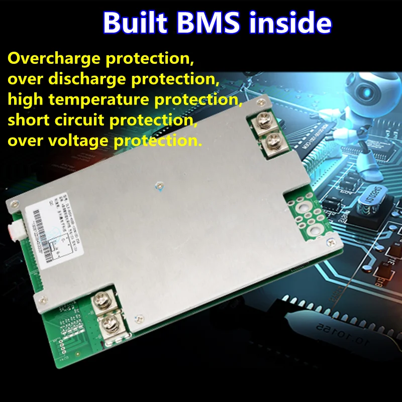 Lifepo4 24v 50ah 60ah 70ah 40ah bateria de lítio ciclo profundo com bms para 1500w rv inversor máquina solar barco rv + 5a carregador