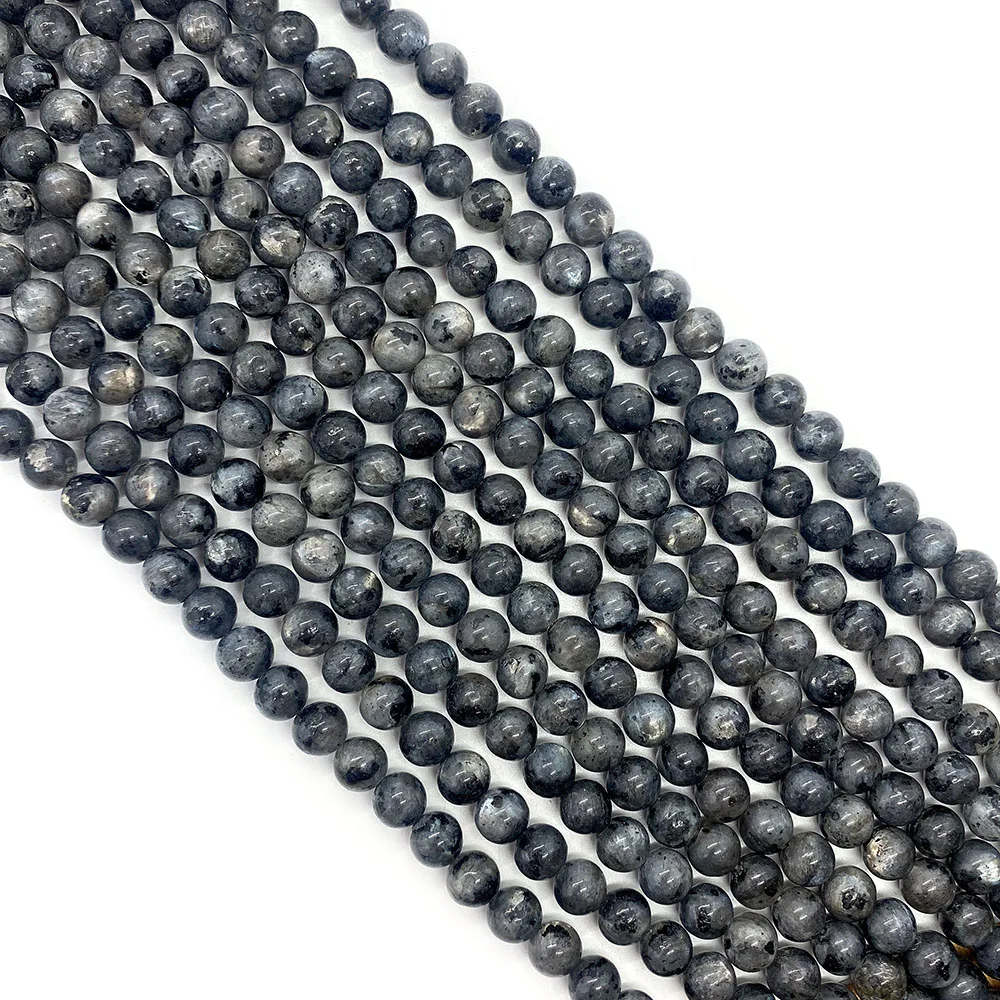 Natural Black Labradorite Stone Bead Glitterstone Bulk Jewelry Beads for DIY Making Bracelet Charms Fashion Jewelry 6 8 10 mm