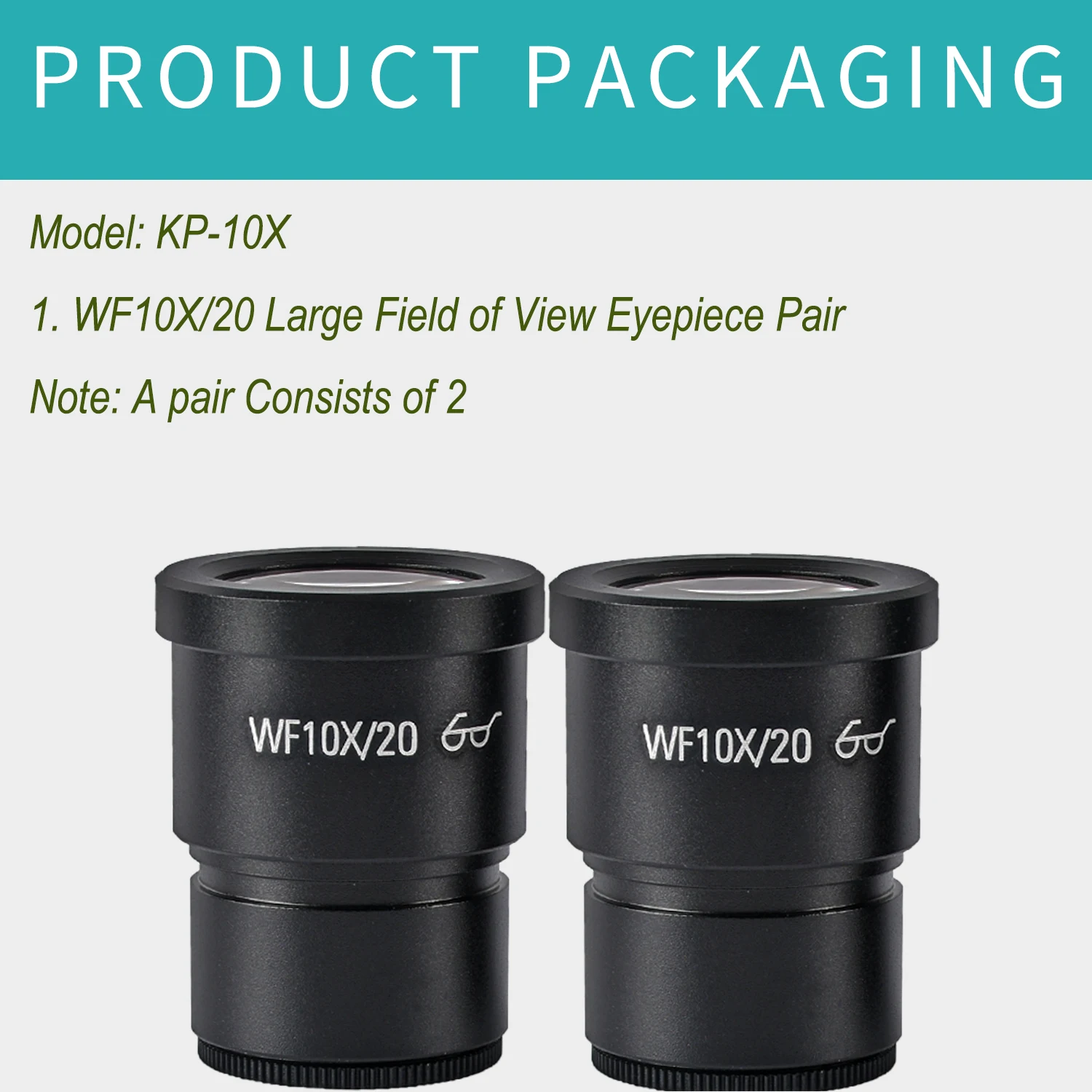 KOPPACE WF10X/20 High Eyespots Wide-Field Microscope Eyepiece Mount Interface 30mm