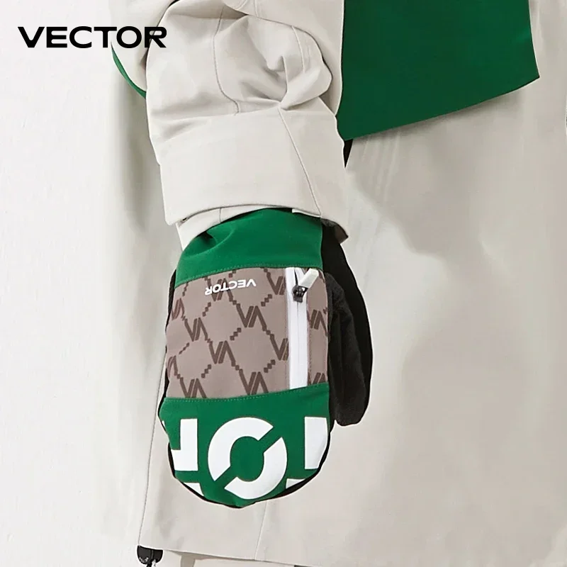 Vector Women Men Outdoor Double Board Snowboard Kevlar Wodoodporne, odporne na zużycie, półodpinane rękawiczki 3M bawełna