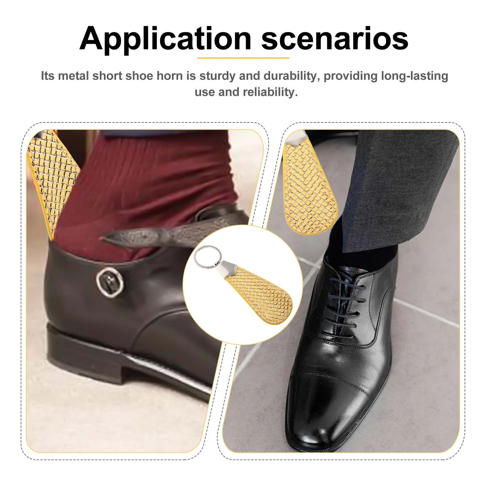 

Senior Portable Shoe Horn Short Handle Metal Shoehorn Keychain Travel Boot Shoehorn for Seniors Adults Men Women