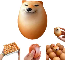 10pcs Shibako Squishy Egg, Shibako Dog Egg Toys, Dog Egg Toys Stress Relief Toys Slow Rising Squishy Fidget Sensory Toys