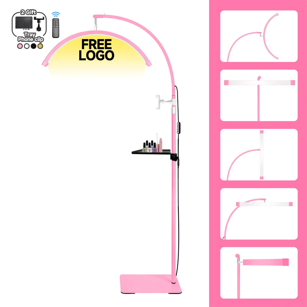 

Free LOGO 45W 2025 Cosmetic Fill Light for Eyelash Extension Professional Salon Light Arc Floor Lashes Lamp For Lashes Eyebrow