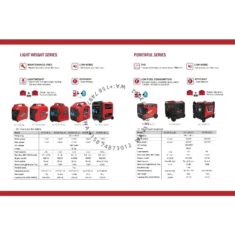 3500W Draagbare Inverter Generator 240V Stille ga soline Generator 3kw 3kva voor Thuis Camping