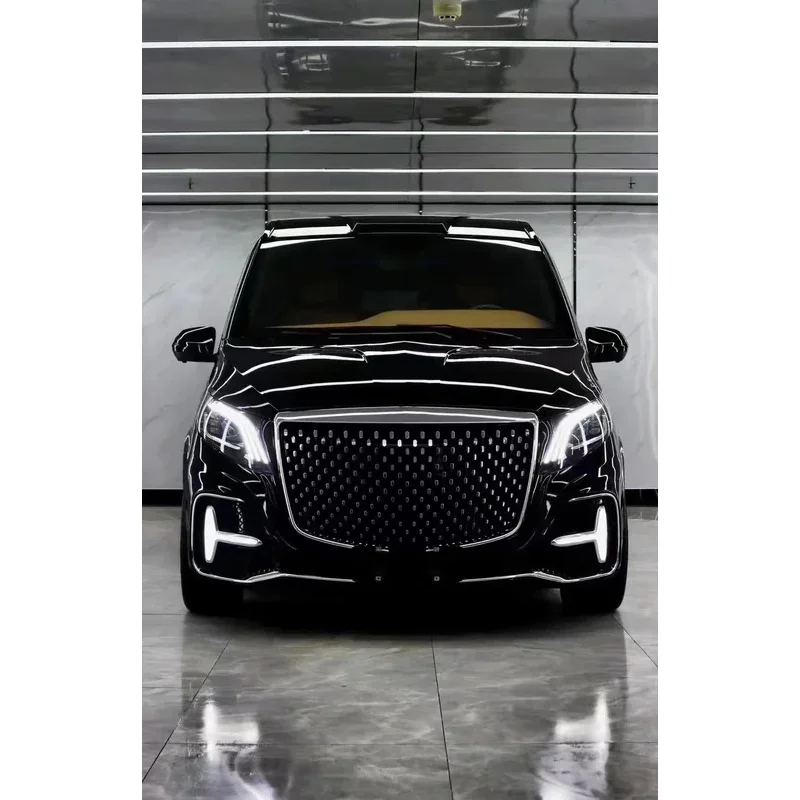 Runde PP المواد طقم الجسم ل V-class Vito W447 V250 سوبر ستار هود مصبغة المصد الأمامي المصد الخلفي التنانير الجانبية