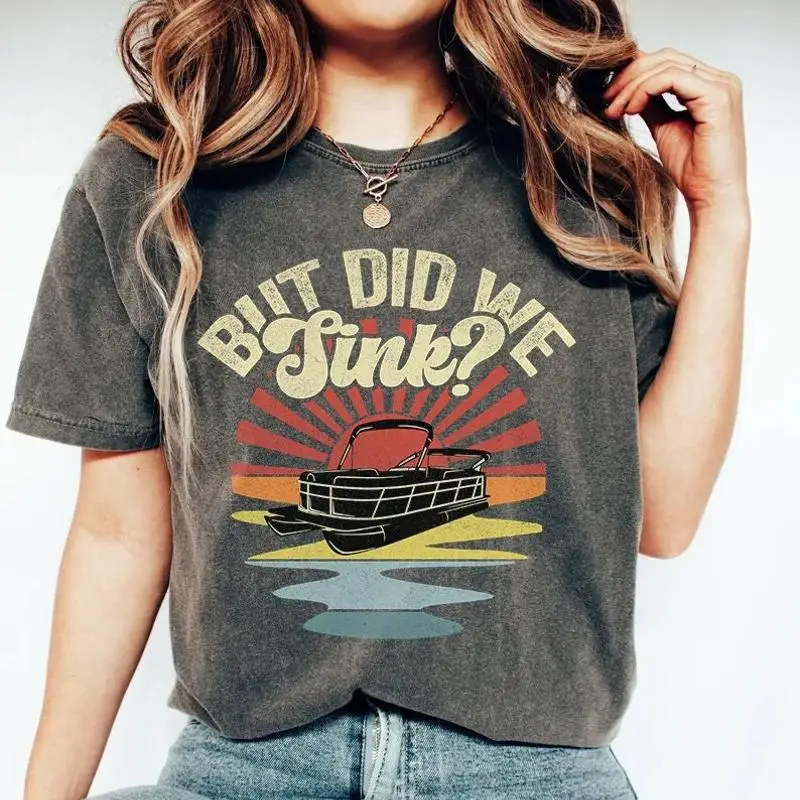 

Футболка «Not Did We Sink», забавная мужская футболка с понтоном «Капитан лодки» на день рождения или День отца