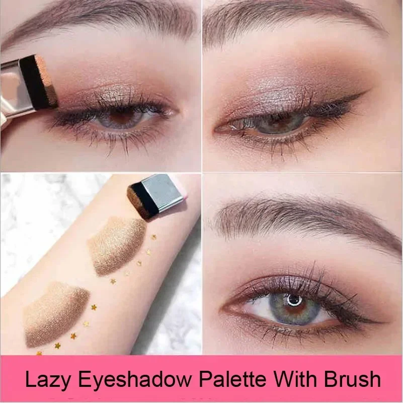 Lazy Eye Shadow Stick, gradiente, fosco, brilho, duradoura, impermeável, sombra, profissional, olhos encantadores, maquiagem cosméticos, 2 cores