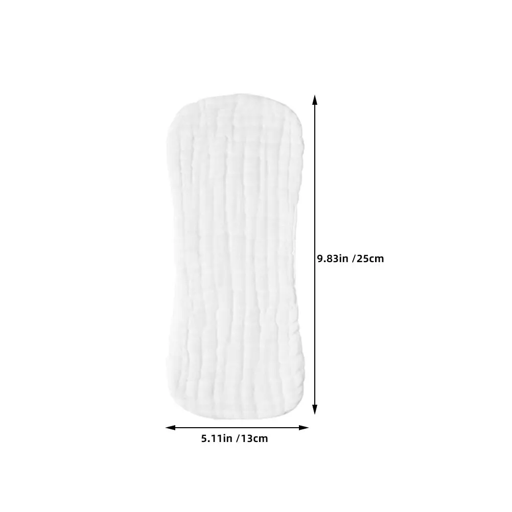 5Pcs Cotton Diapers Newborn Size 35x15cm Washable Reusable Soft Breathable Cloth Diapers for Sensitive Skin Diaper Liners Baby