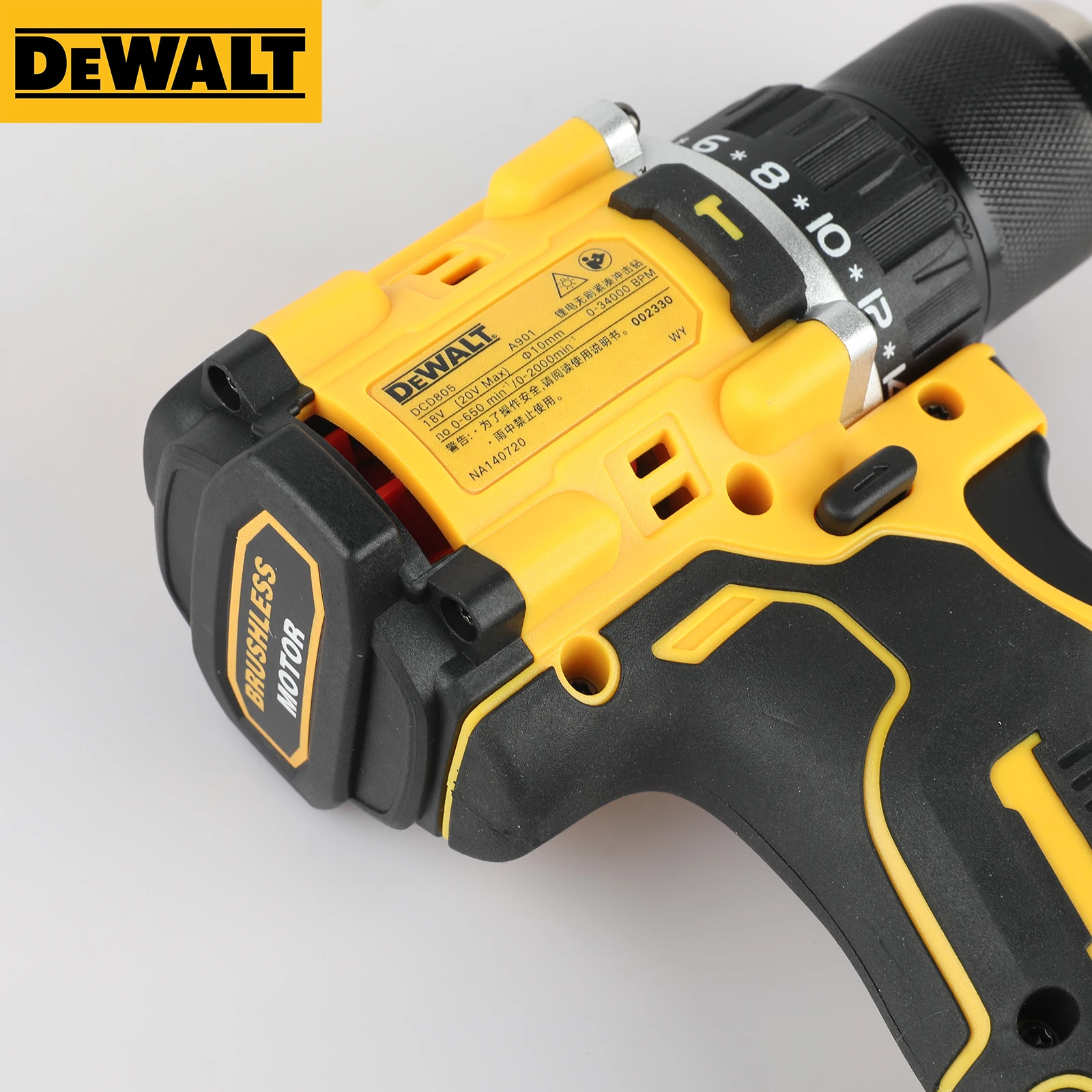 DEWALT DCD805 20V áram eszközök brushless Becsapódás Felszúr cordless Elektromos Csavarhúzó multi-function kezét Felszúr