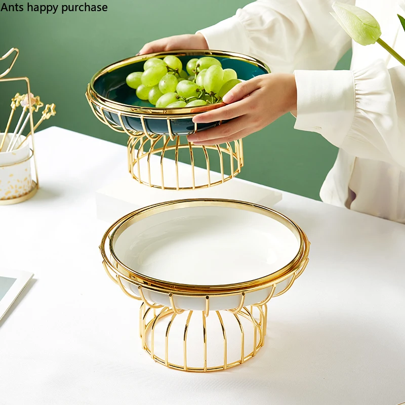 

Fruit cermet plate, ceramic decorative plate, Phnom Penh extraction plate, white and green, dessert and aperitif.