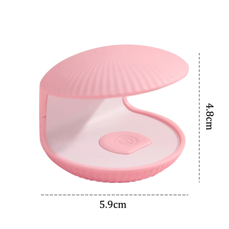 Mini Portable Shell Nail Lamp Machine White USB Charging Phototherapy Lights Single Finger UV LED Nail Dryer Nails Art Tools