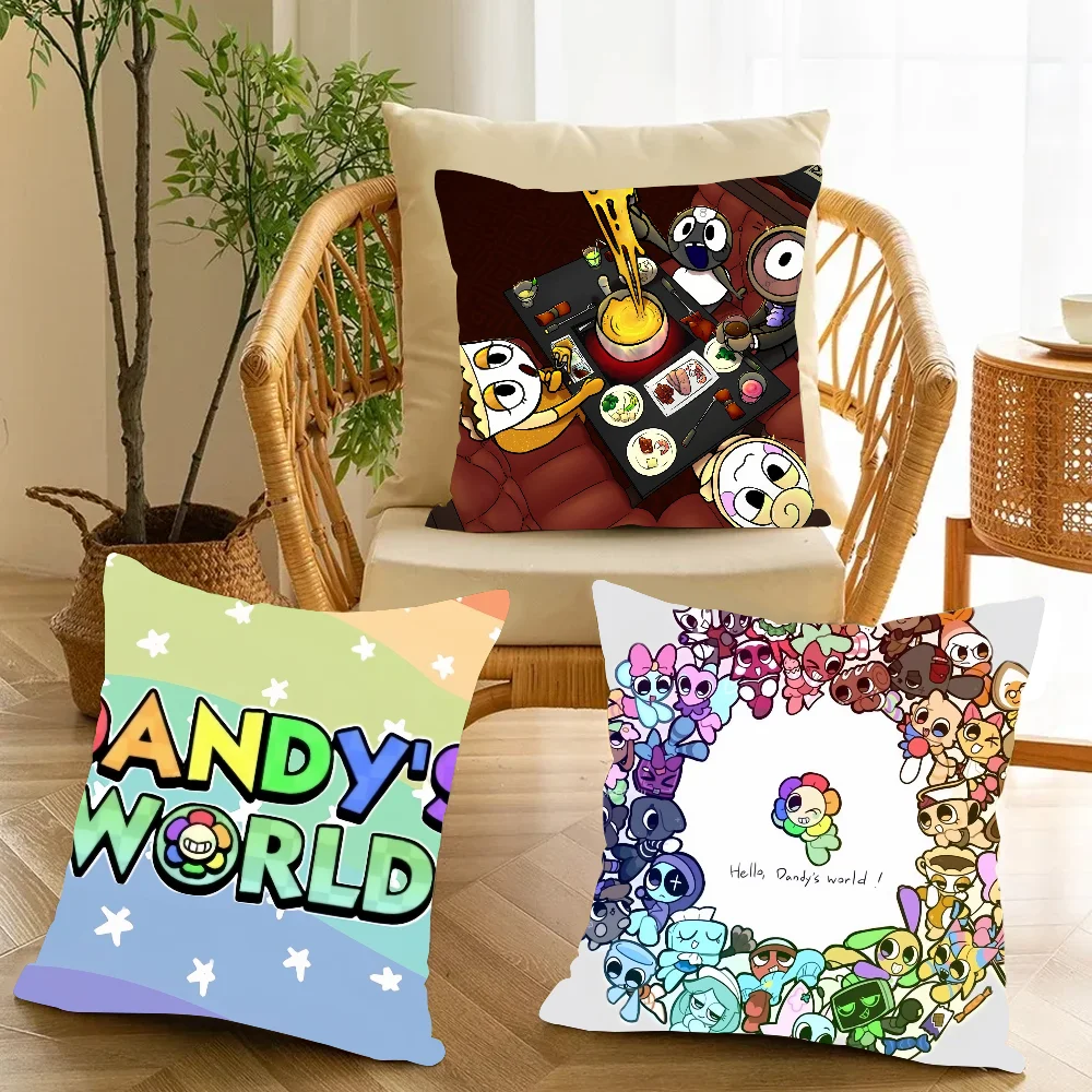 

Game D-Dandys World Pillow Case Cute Room Home office Decor Protective pixel Covers Without game Pillow-Insert