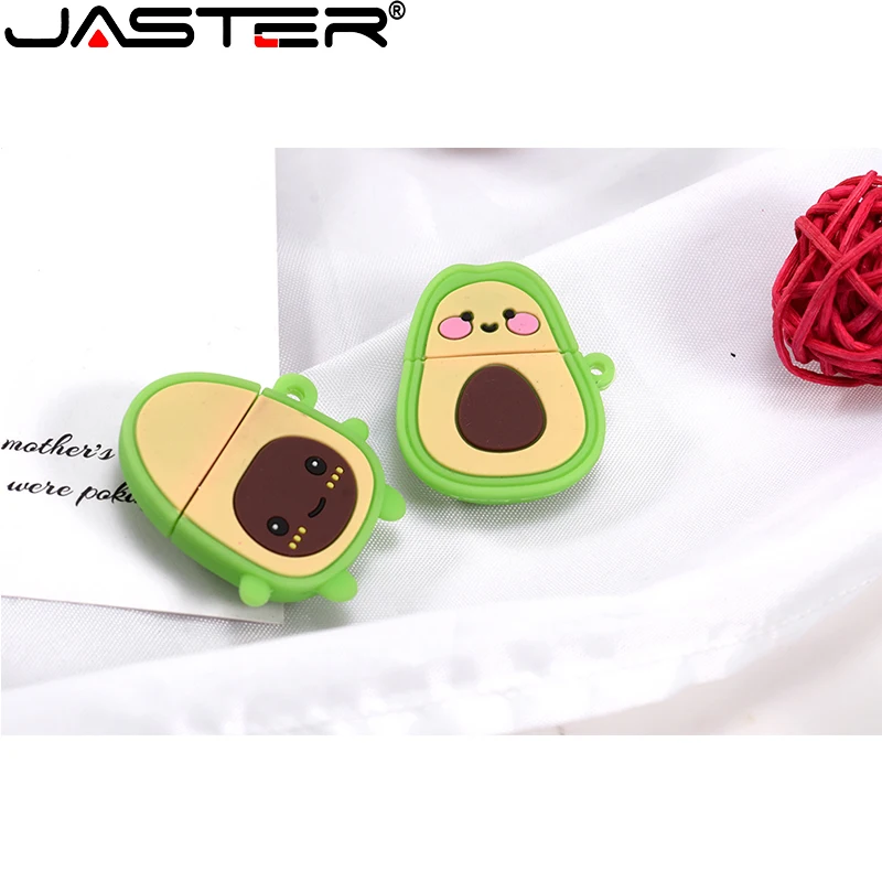 JASTER USB 2.0 Flash Drives 128GB Cute Avocado green USB flash drive Pen drive 64GB 32GB Memory stick Gifts for children U disk