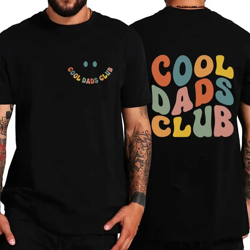 Cool Dad Clun Shirt for Men Clothing Dads Birthday T-shirts Front Back Print Tshirts for Grandfather Husband Tee Shirts Homme