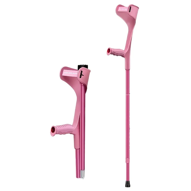 Foldable, Height-Adjustable Adult Cane, Non-Slip Handle, Aluminum Walking Cane, Comfortable Cane, Lightweight Travel Cane, Pink Upgraded Version