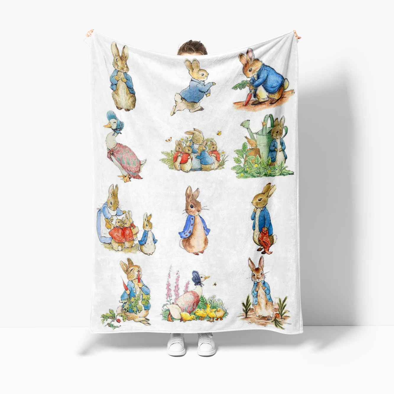 Soft Sherpa Blanket Peter The Rabbit Flannel Blanket for Bedding Room Sofa Soft Blanket Bedspread Home Decor Office Nap