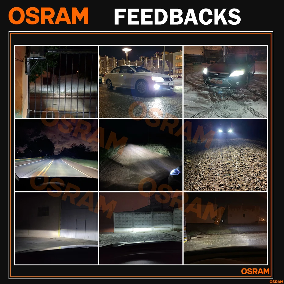 OSRAM Original Auto H7 H4 Led Car Headlight Bulbs 9012 HIR2 Lamp HB2 9003 H1 9005 9006 HB4 HB3 H11 H8 Fog Lights 6000K White 12V